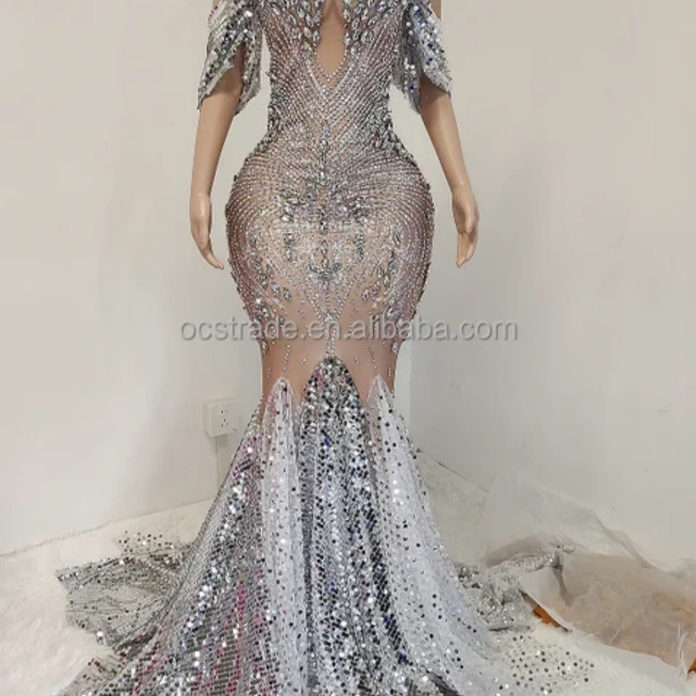 Rhinestone bandage gown
